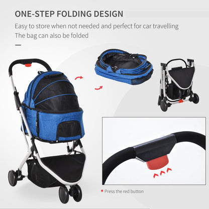 PawHut 2 In 1 Foldable Dog Stroller