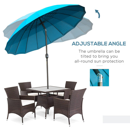 2.6m Shanghai Garden Parasol Umbrella with Crank & Tilt