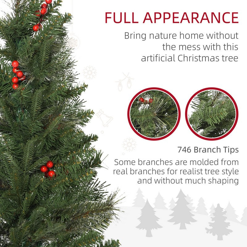 Homcom 7ft Christmas Tree Artificial - 746 Tips