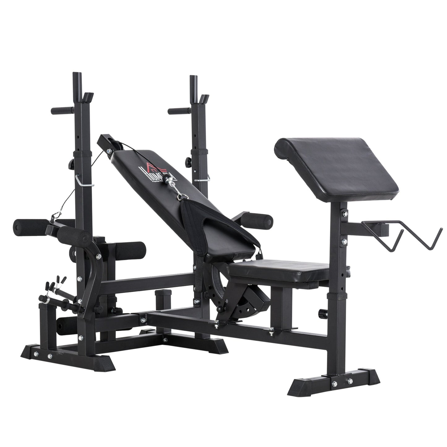 Multi-Exercise Full-Body Weight Rack with Bench Press