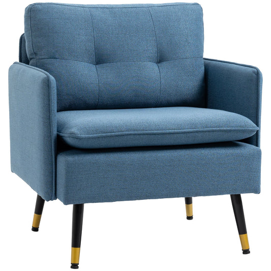 Modern Armchairs with Steel Legs