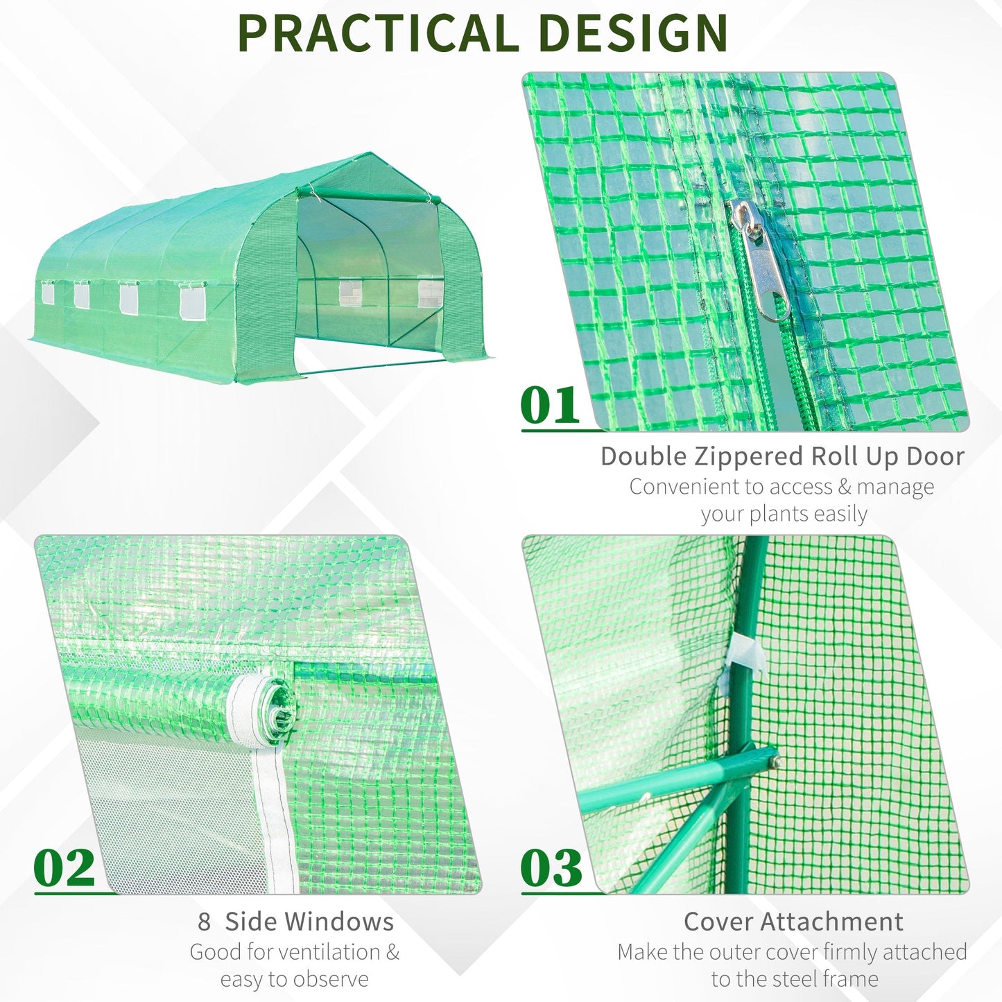 Walk in Polytunnel Greenhouse