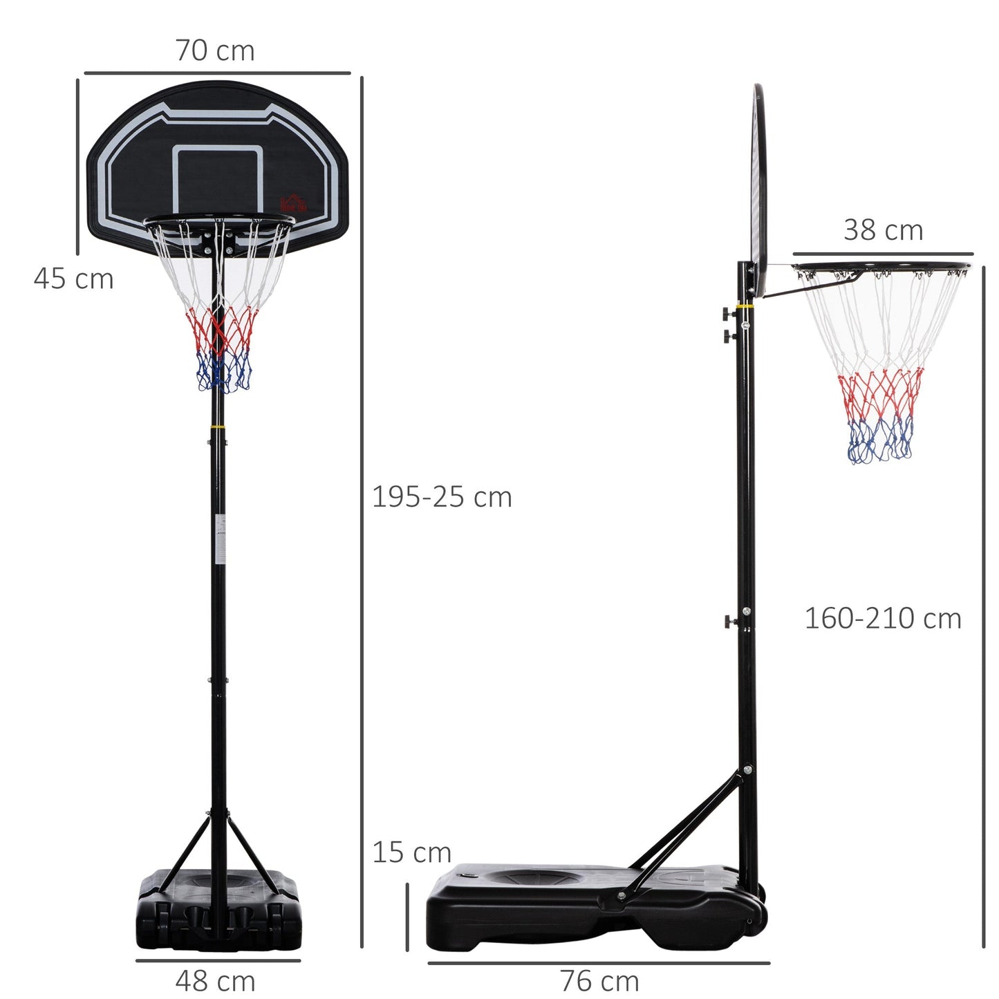 Adjustable Basketball Hoop and Stand