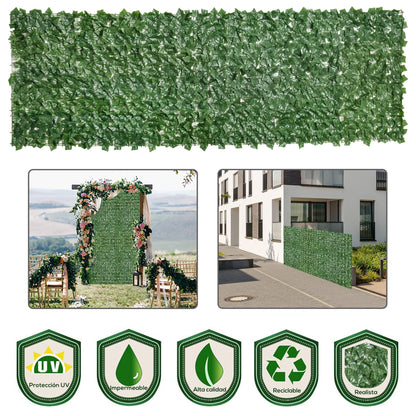 Artificial Leaf Fence Panel for Garden Outdoor Indoor Decor