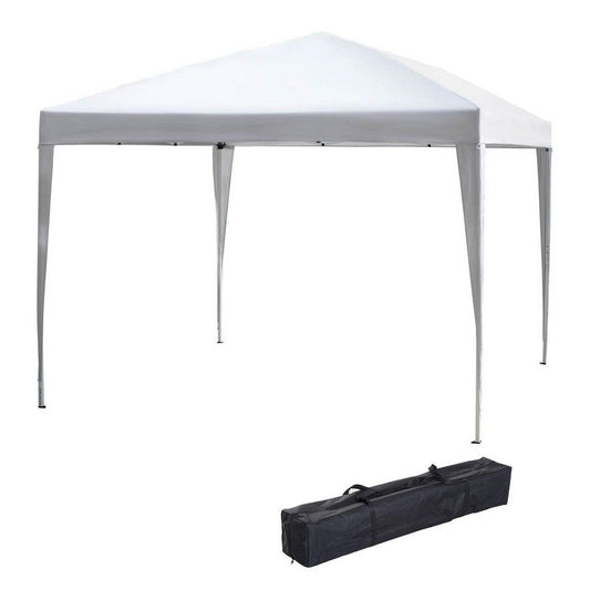 Outsunny Outsunny 3 X 3M Garden Pop Up Gazebo Height Adjustable Marquee Party Tent Wedding Canopy With Carrying Bag White