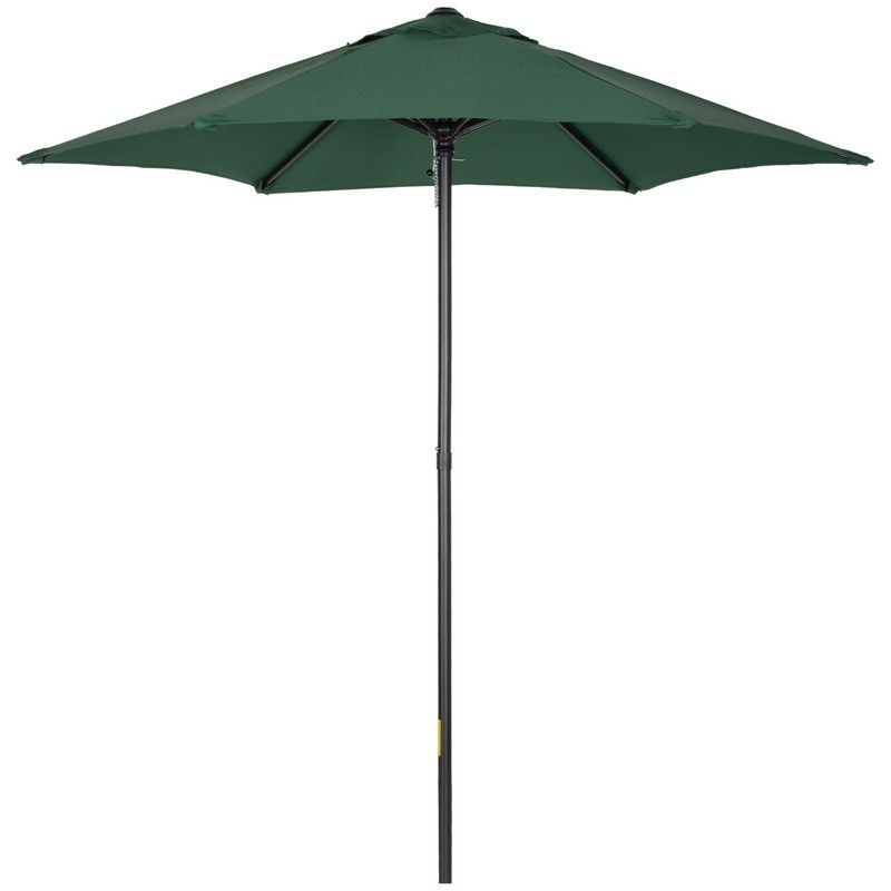 Outsunny Outsunny 2M Aluminium Pole Garden Parasol - Green