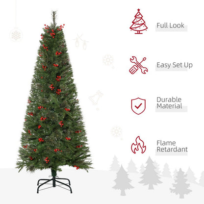 Homcom 5ft Christmas Tree Artificial - 356 Tips