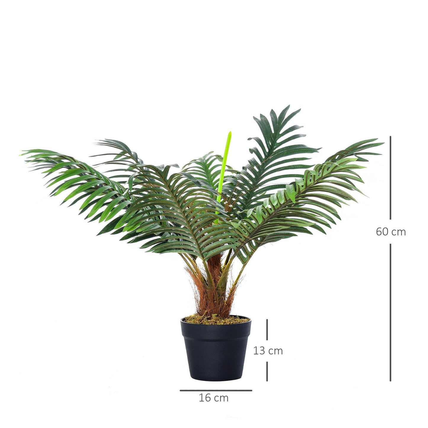 Artificial Palm Plant Realistic Fake Tree Potted Home Office Décor 60cm