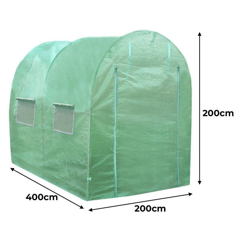 Raven Raven Flourish 6' 6" x 13' 1" Curved Polytunnel & Racking Set - Classic Polyethylene