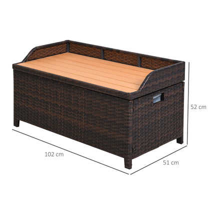 PE Rattan Outdoor Storage Benches