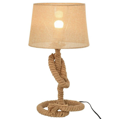 Homcom Homcom Nautical Style Table Lamp With Fabric Lampshade Metal Frame Power Switch