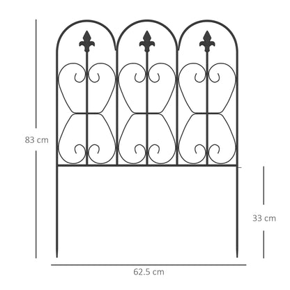 307cm Metal Decorative Garden Fence