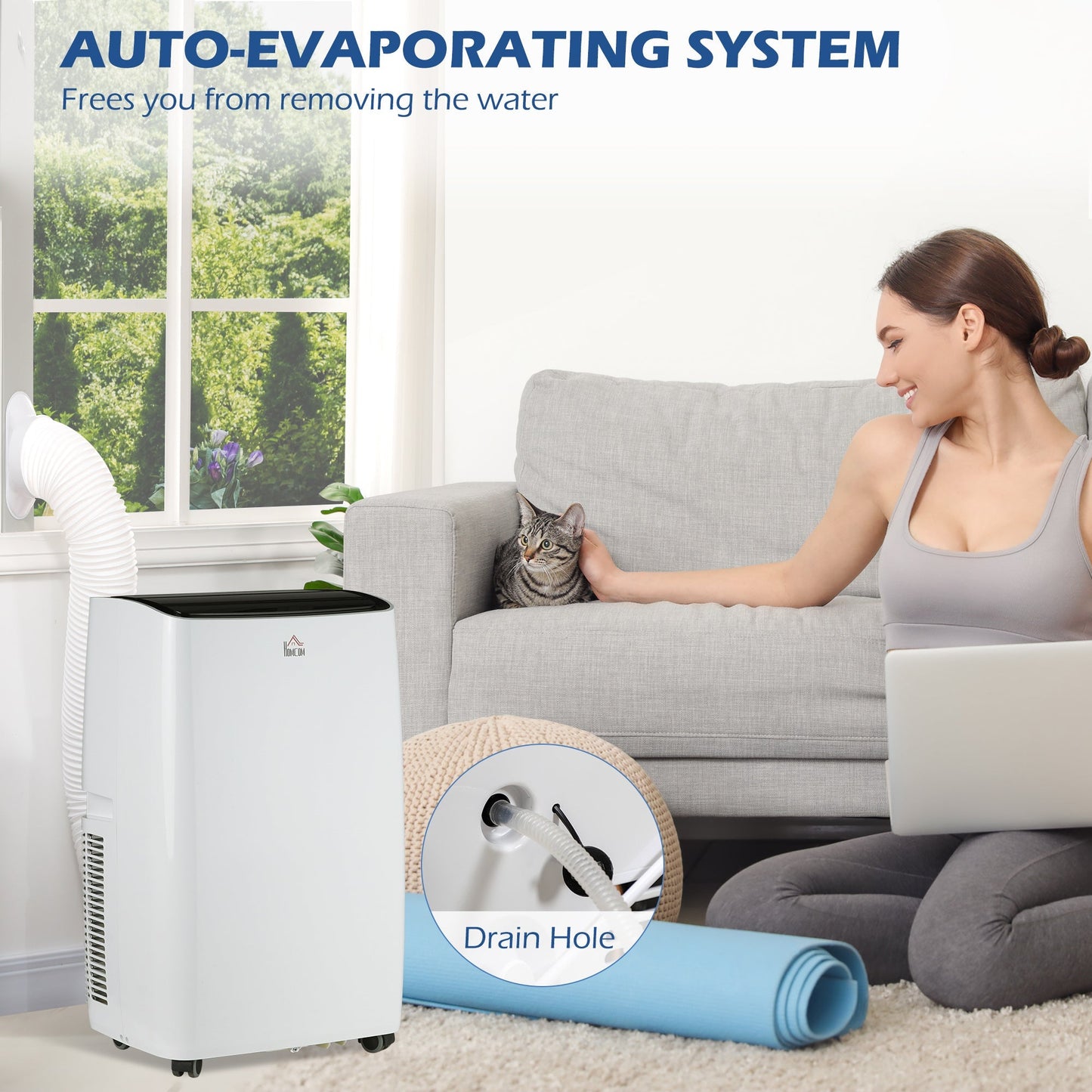 A Rated 14,000 BTU Portable Dehumindifier With Remote & 24 Hour Timer