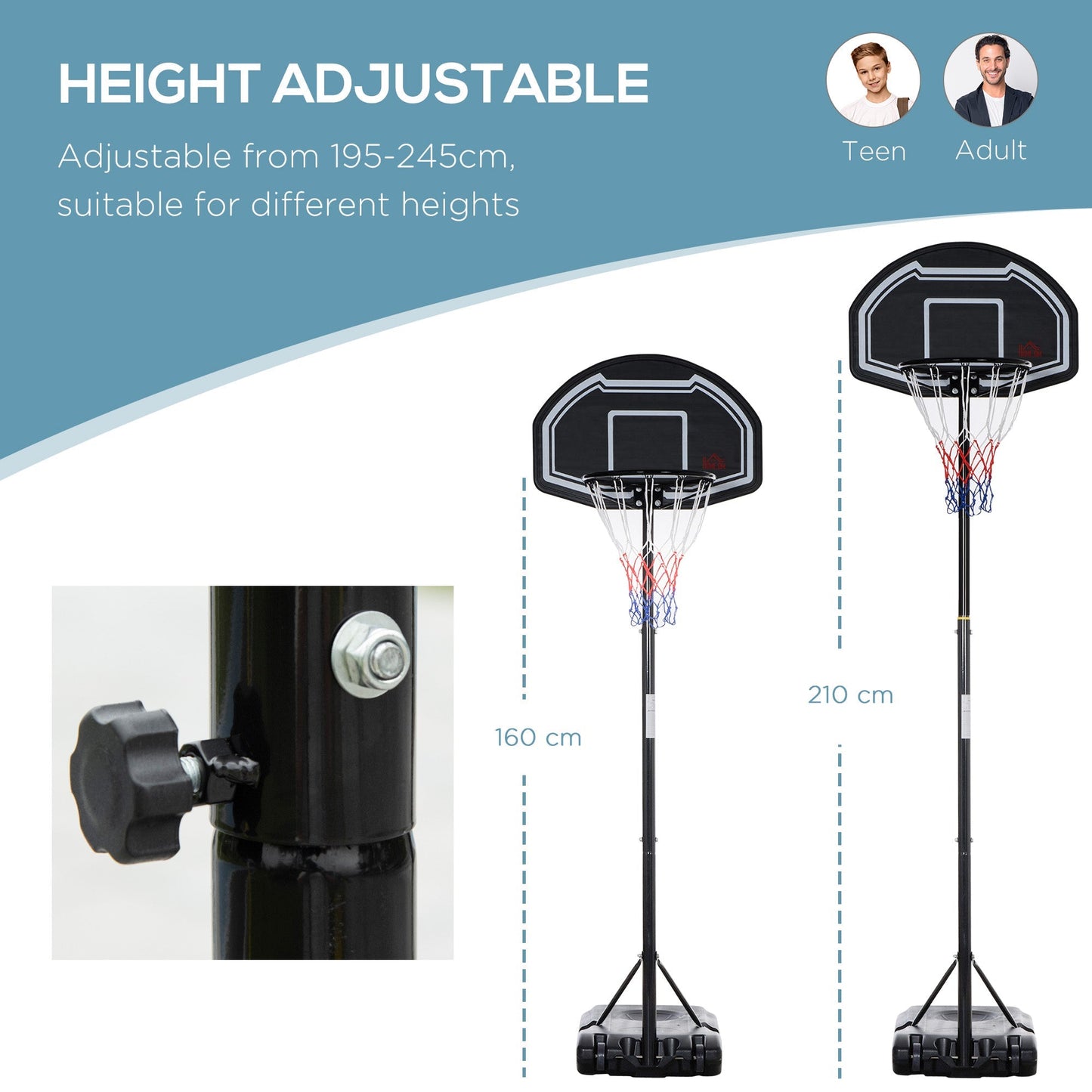 Adjustable Basketball Hoop and Stand