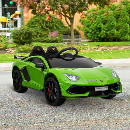 Lamborghini SVJ 12V Kids Electric Ride On Car Sport Racing Toy RC for 3-8 Yrs