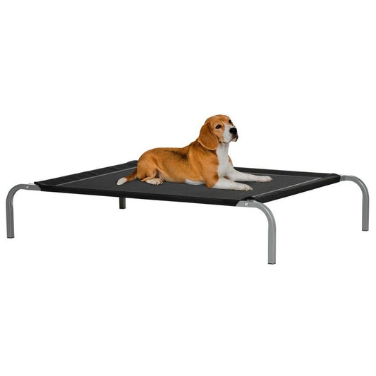 PawHut Pawhut Elevated Pet Bed Cooling Raised Cot Style Bed For Large Medium Sized Dogs With Non-Slip Pads Steel Frame Breathable Mesh Fabric