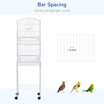 Grille 153cm Bird Cage Wheeled White by Pawhut