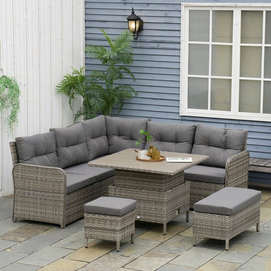 Outsunny Outsunny Six-Piece Rattan Sofa Set