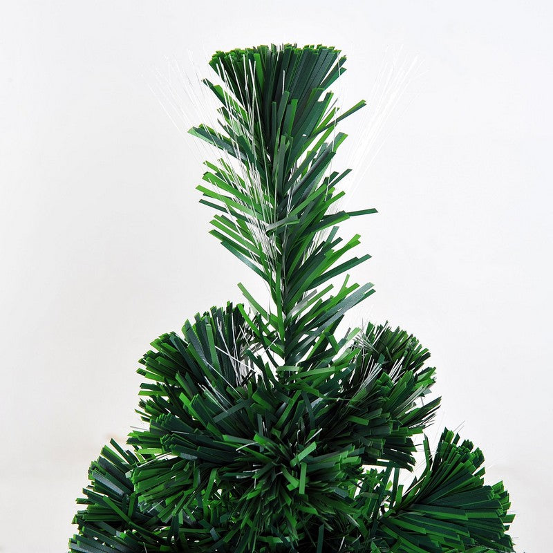 2 Foot Small Pre-Lit Fiber Optic Christmas Tree Artificial Spruce Tree Green