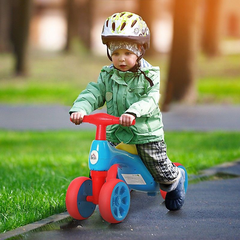 Homcom Homcom Toddler Training Walker Balance Ride-On Toy With Rubber Wheels Blue