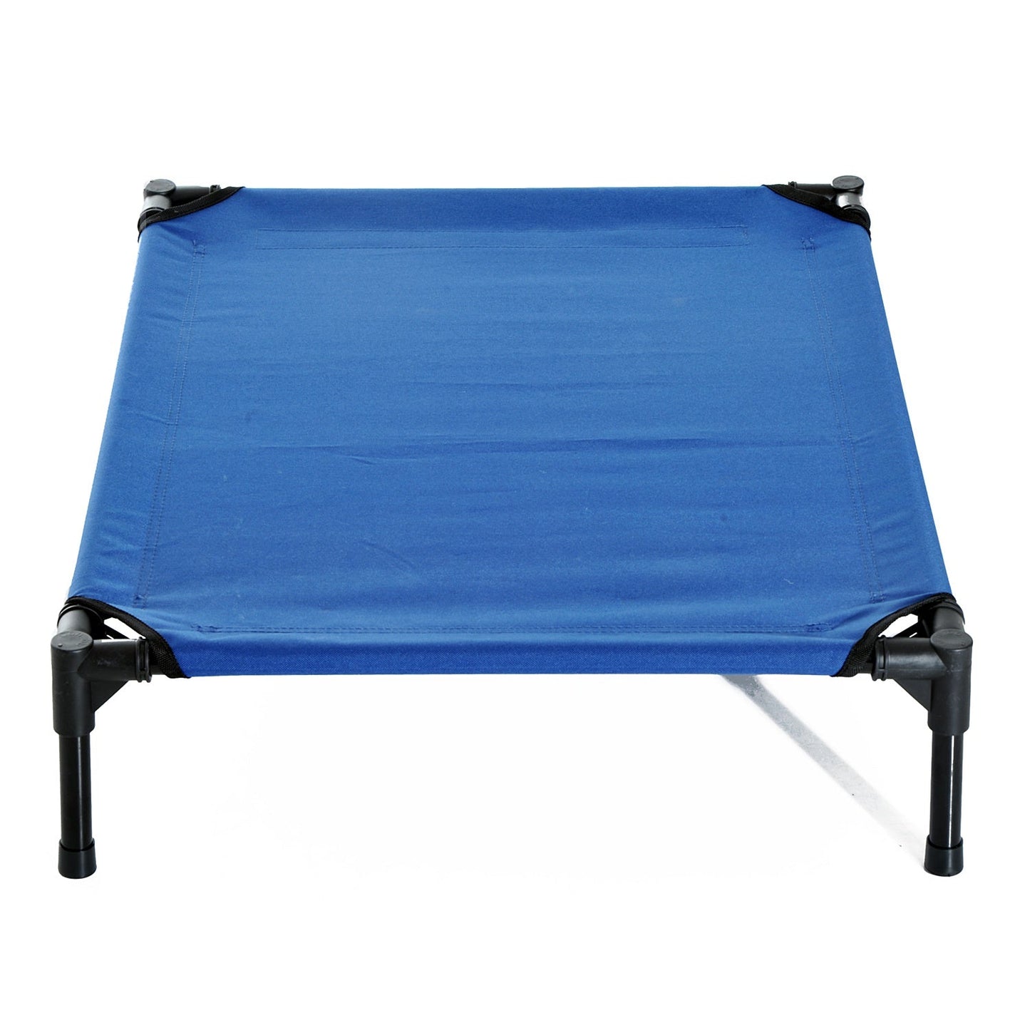 Pawhut Raised Dog Bed Cat Elevated Lifted Portable Camping With Metal Frame Blue (Medium)