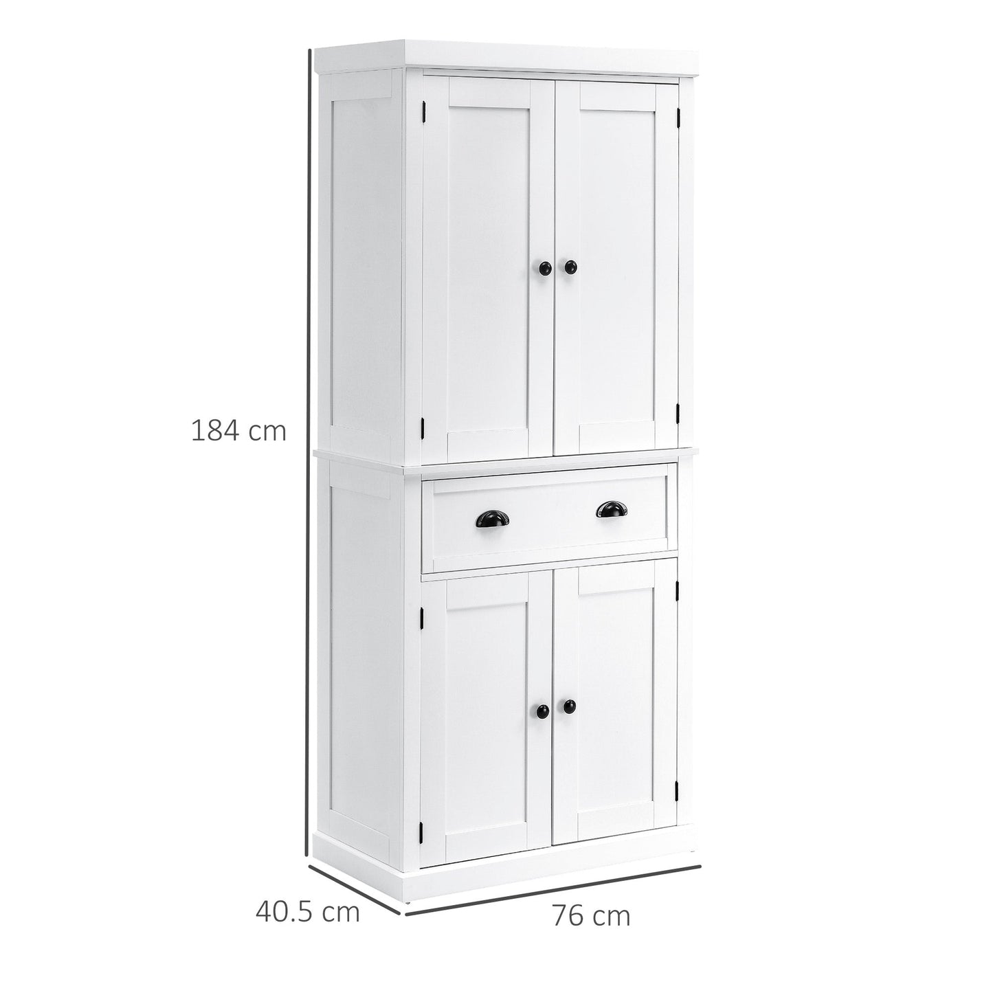 Homcom Traditional Colonial Freestanding Kitchen Cupboard