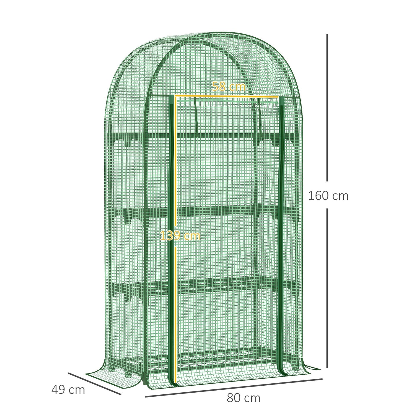 80 x 49 x 160cm Mini Greenhouse for Outdoor