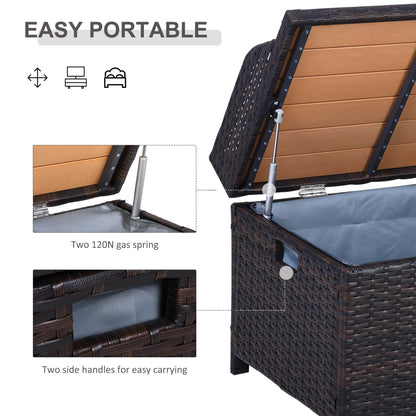 PE Rattan Outdoor Storage Benches