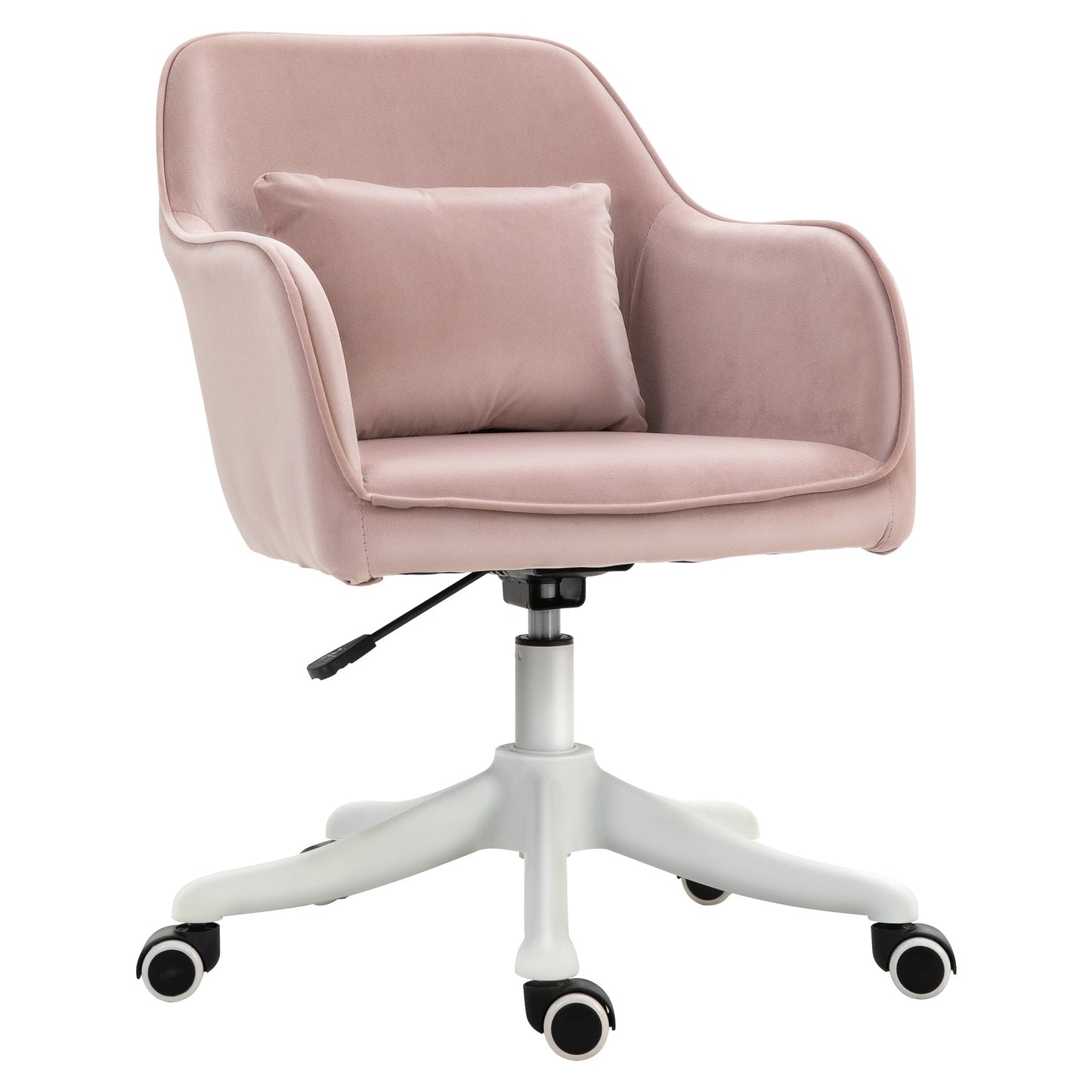 Vinsetto Velvet-Feel Office Chair with Rechargeable Electric Vibration Massage Lumbar Pillow