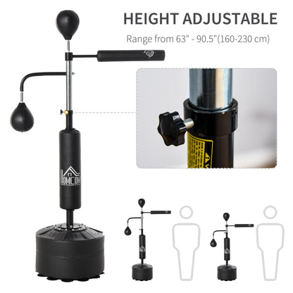 3-in-1 Freestanding Boxing Punching Bag Stand with 2 Speed Balls