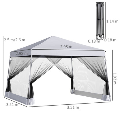 Outdoor Garden Pop-up Gazebo Canopy Tent Sun Shade Event Shelter Folding with Adjustable Height