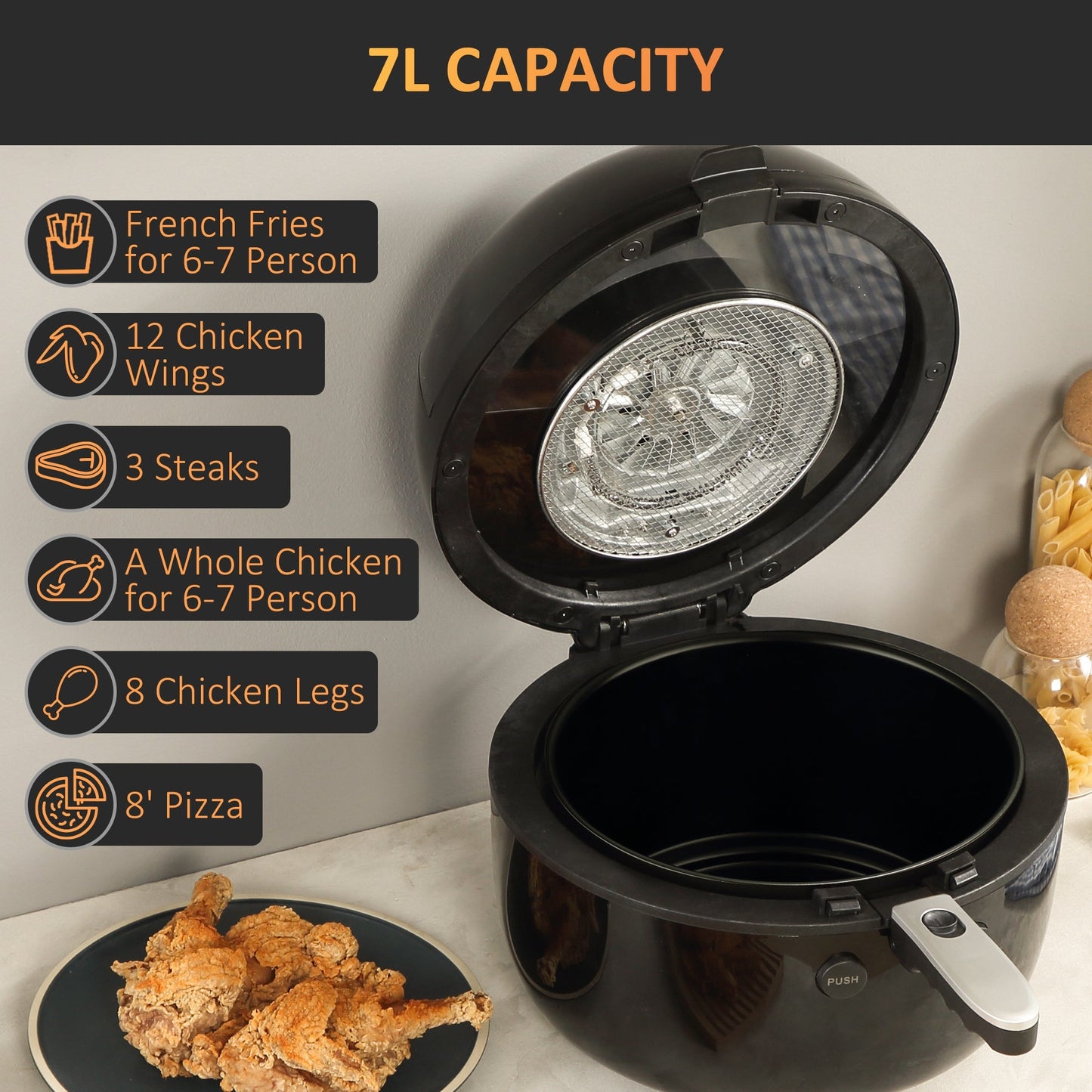 7L Digital Air Fryer Oven with Air Fry