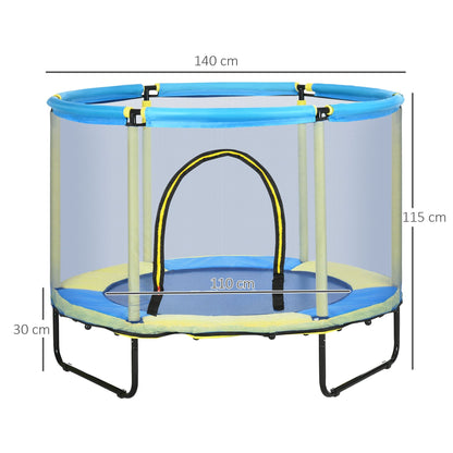 55 Inch Trampoline 1 to 6 Years Blue by Zonekiz