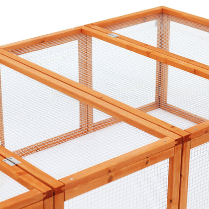 PawHut Rabbit Hutch W/ Mesh Wire