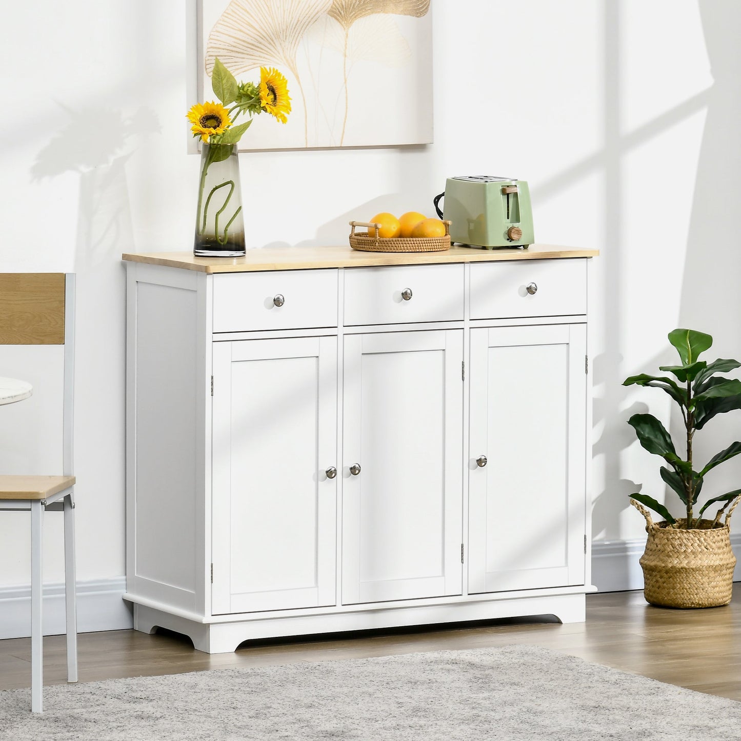 Modern Sideboard with Rubberwood Top