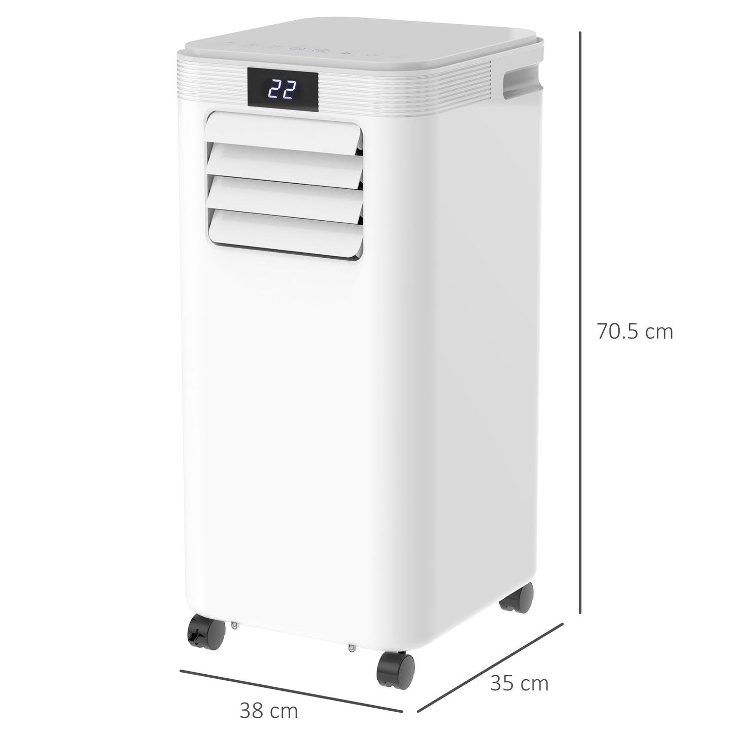 A Rated 8,000 BTU 4-In-1 Portable Dehumindifier With Remote & 24 Hour Timer