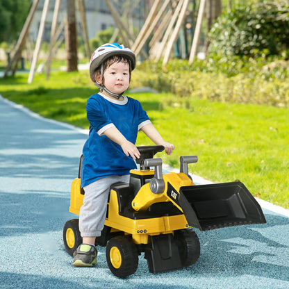 Licensed CAT Kids Construction Ride on with Manual Bucket