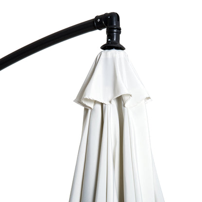 Outsunny 3M Banana Umbrella Parasol-Cream White