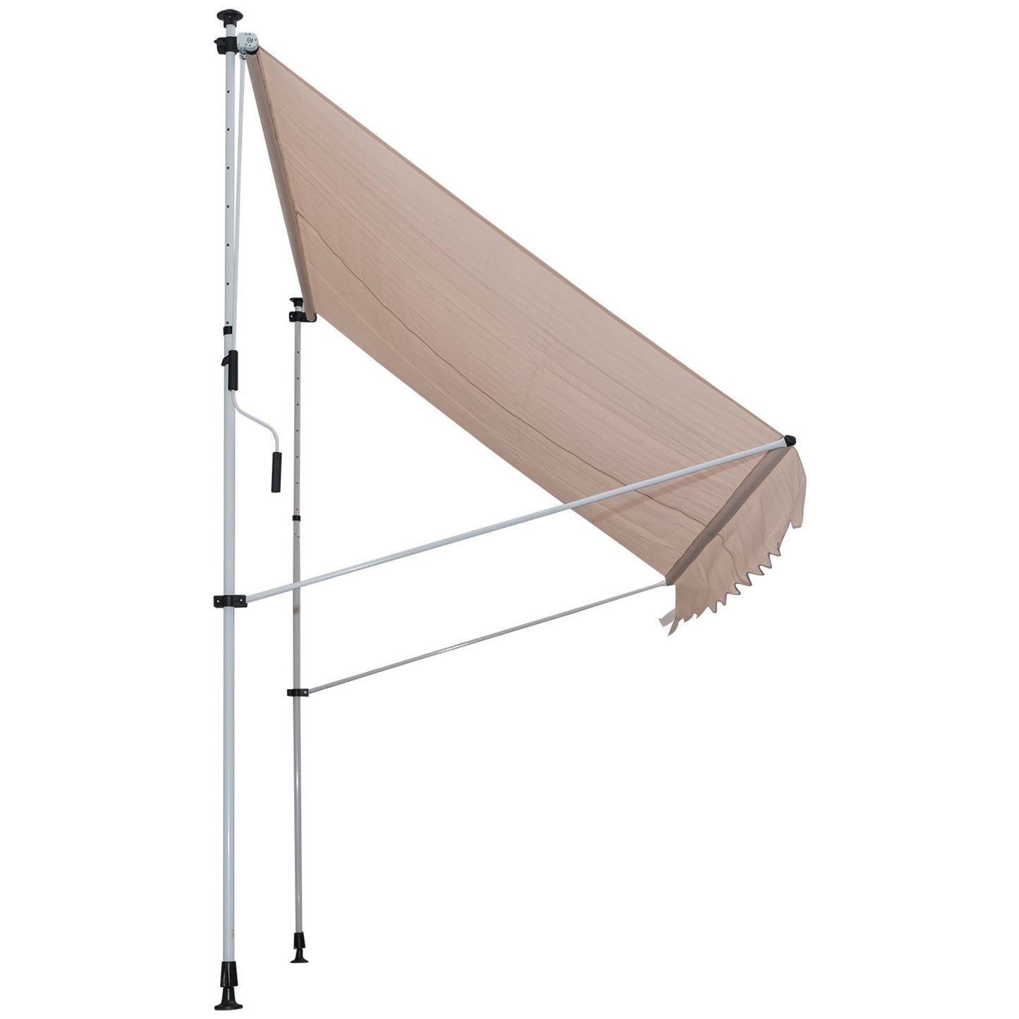 2x1.5m Adjustable Outdoor Aluminium Frame Awning Beige