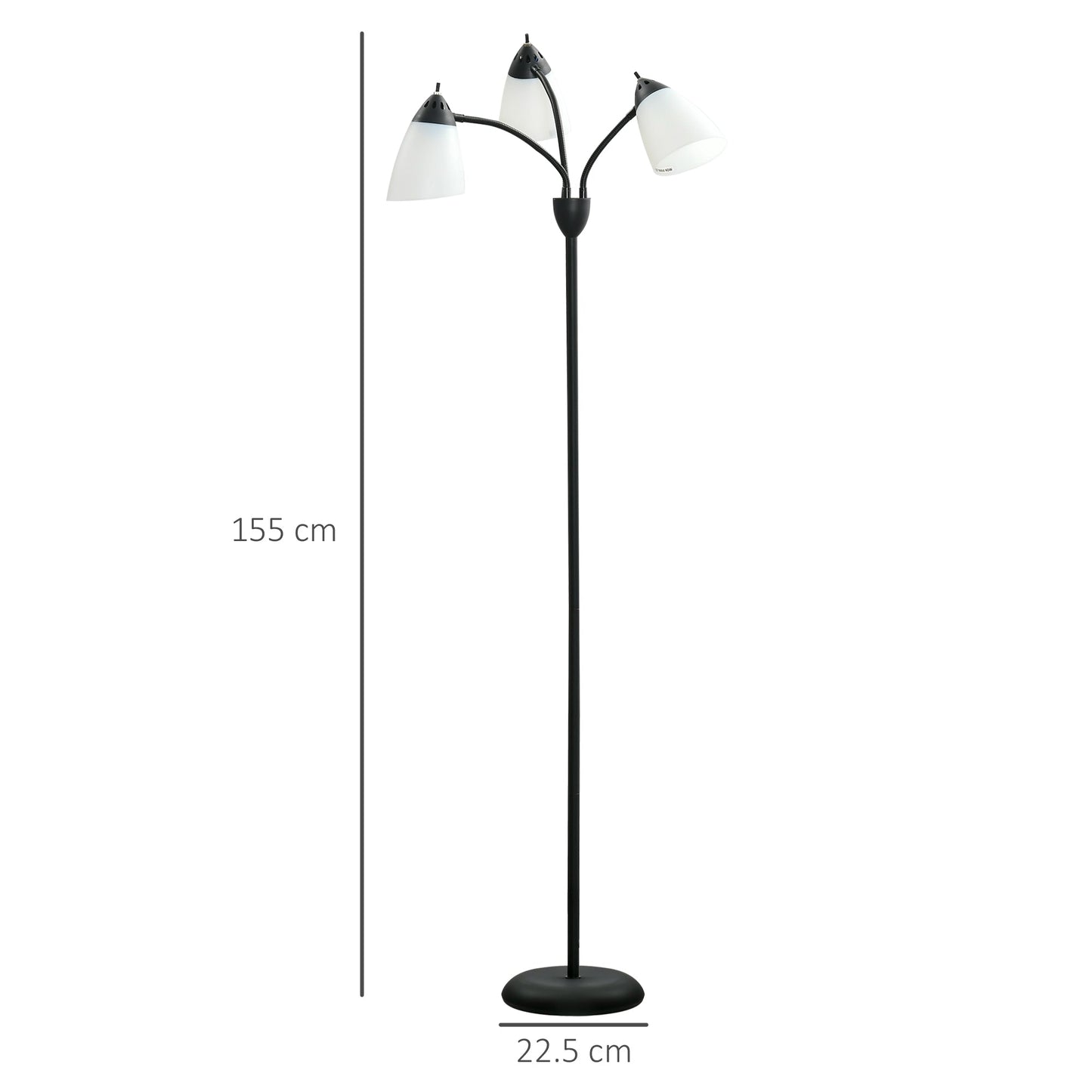 Arc Tree Floor Lamp with 3 Adjustable Rotating Lights