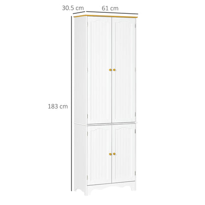 Freestanding 4-Door Kitchen Cupboard