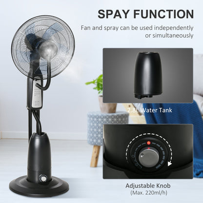 Homcom 2.8 Litre Water Mist Fan With Remote