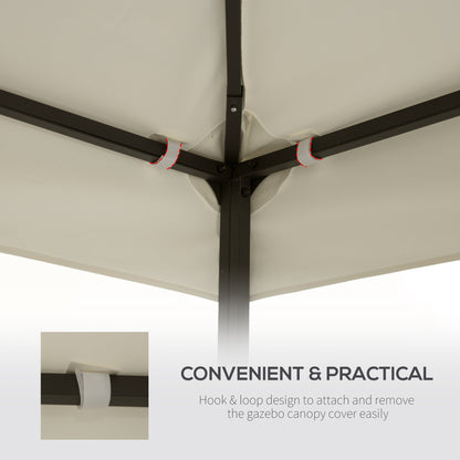 Outsunny 3 X 3 M Gazebo Replacement Canopy Cream