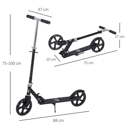 Kids Scooter Teenager Kick Scooter Foldable 4 Levels Adjustable Height with Rear Fender Brake for 7-14 Years