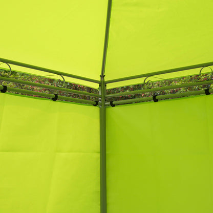 3 x 3 m Garden Metal Gazebo Marquee Patio Party Tent Canopy Shelter with Pavilion Sidewalls - Green