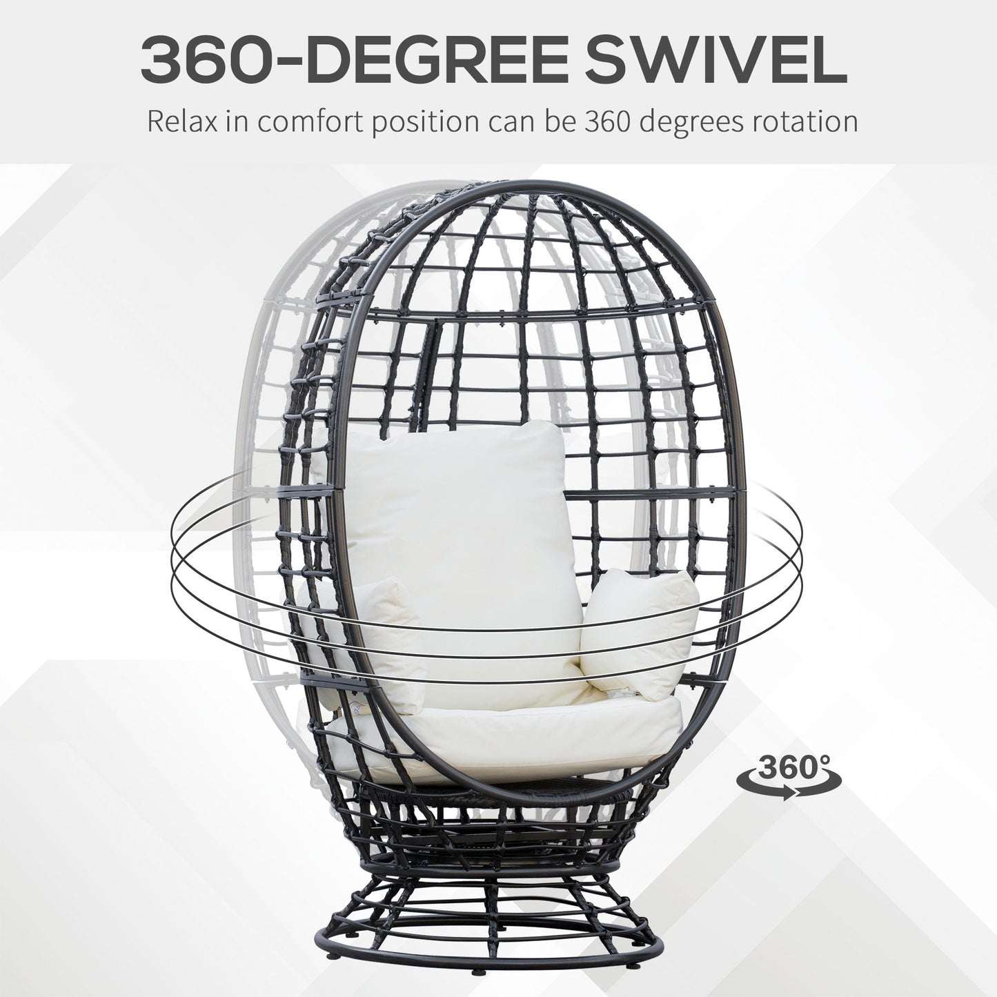 Outsunny Swivel Egg Chair