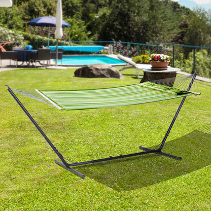 Outsunny 3.1?3.8M Adjustable Universal Hammock Stand Metal Frame Garden Camping Picnic Outdoor Patio Replacement ? Stand Only