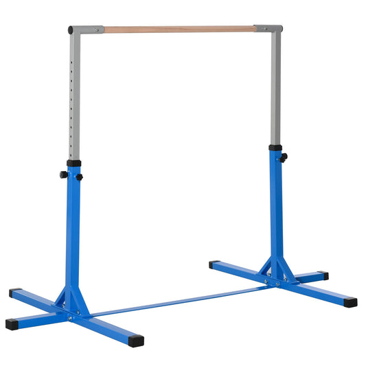 Height Adjustable Gymnastics Horizontal Bar For Kids Home Gym Training Children Junior Kip High Bar Fitness Blue