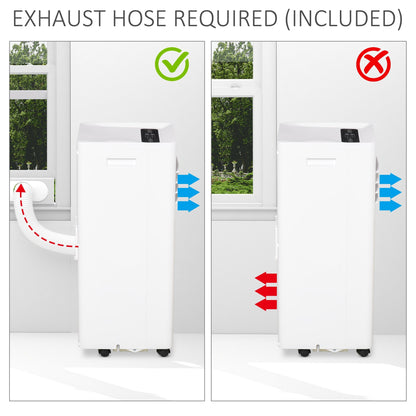 Mobile Air Conditioner White W/ Remote Control Cooling Dehumidifying Ventilating - 765W