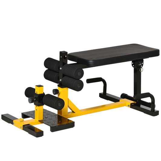 3-In-1 Squat Machine w/ Adjustable Padded Bench